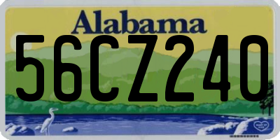 AL license plate 56CZ240