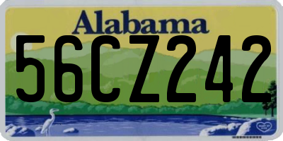 AL license plate 56CZ242