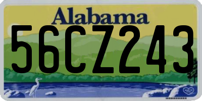 AL license plate 56CZ243