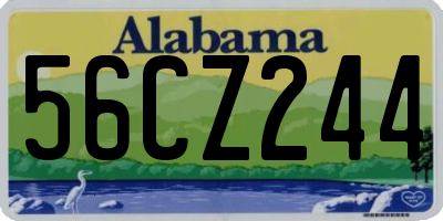 AL license plate 56CZ244
