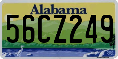 AL license plate 56CZ249
