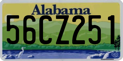 AL license plate 56CZ251