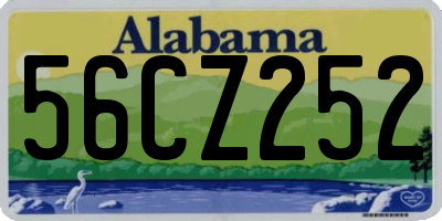 AL license plate 56CZ252