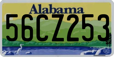 AL license plate 56CZ253