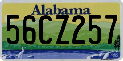 AL license plate 56CZ257