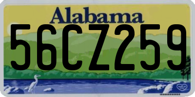 AL license plate 56CZ259