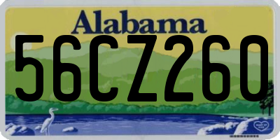 AL license plate 56CZ260