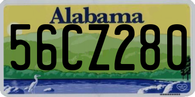 AL license plate 56CZ280