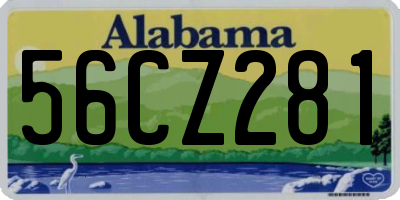 AL license plate 56CZ281