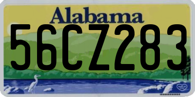 AL license plate 56CZ283