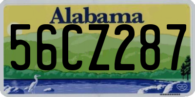 AL license plate 56CZ287