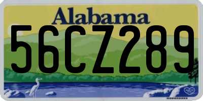 AL license plate 56CZ289
