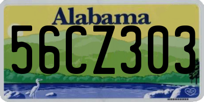 AL license plate 56CZ303