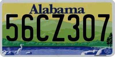 AL license plate 56CZ307