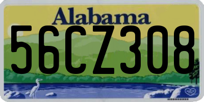 AL license plate 56CZ308