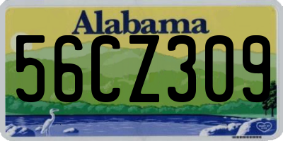 AL license plate 56CZ309