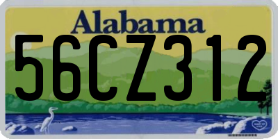 AL license plate 56CZ312