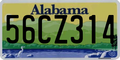 AL license plate 56CZ314