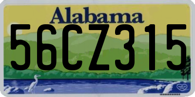 AL license plate 56CZ315