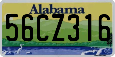 AL license plate 56CZ316