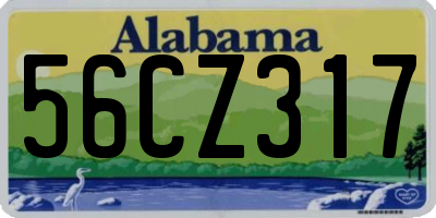 AL license plate 56CZ317