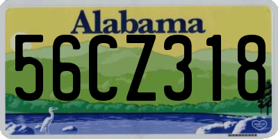 AL license plate 56CZ318