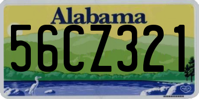 AL license plate 56CZ321