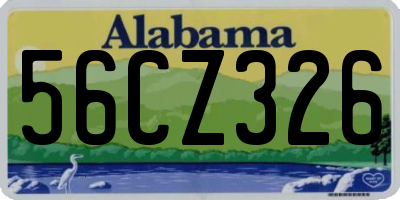 AL license plate 56CZ326