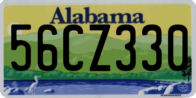 AL license plate 56CZ330