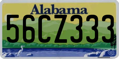 AL license plate 56CZ333