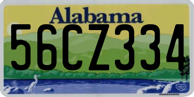 AL license plate 56CZ334