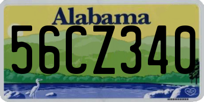 AL license plate 56CZ340
