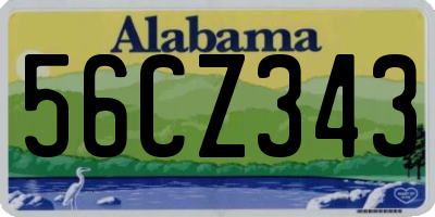 AL license plate 56CZ343