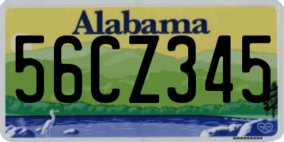 AL license plate 56CZ345