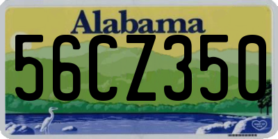 AL license plate 56CZ350