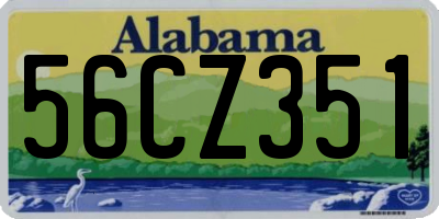 AL license plate 56CZ351
