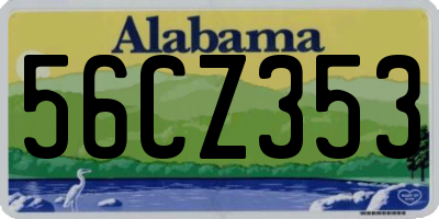 AL license plate 56CZ353