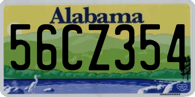 AL license plate 56CZ354