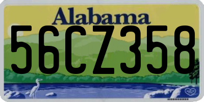 AL license plate 56CZ358