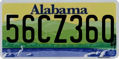 AL license plate 56CZ360