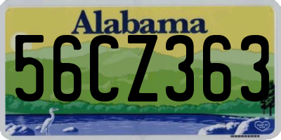 AL license plate 56CZ363