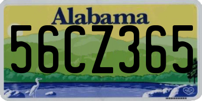 AL license plate 56CZ365