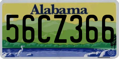 AL license plate 56CZ366
