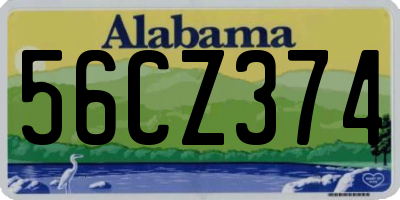 AL license plate 56CZ374