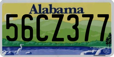 AL license plate 56CZ377