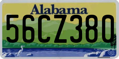 AL license plate 56CZ380