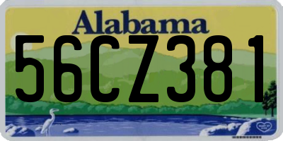 AL license plate 56CZ381