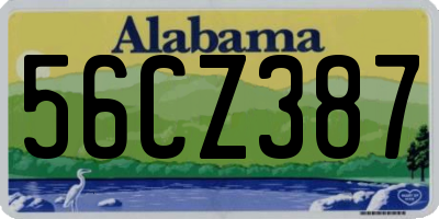 AL license plate 56CZ387