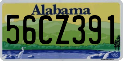 AL license plate 56CZ391