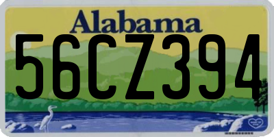 AL license plate 56CZ394